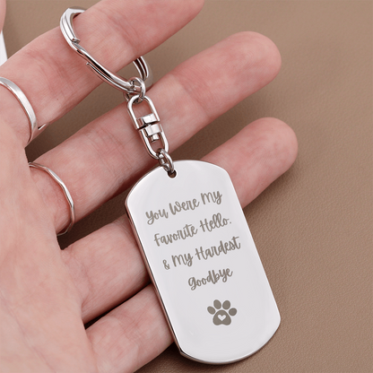 Forever Pawprints Memorial Keychain