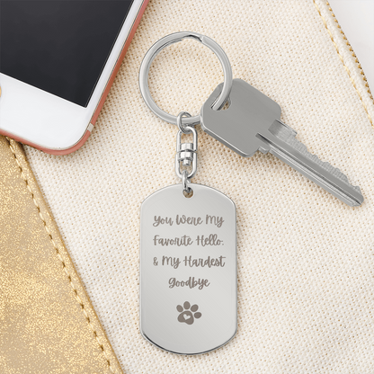 Forever Pawprints Memorial Keychain