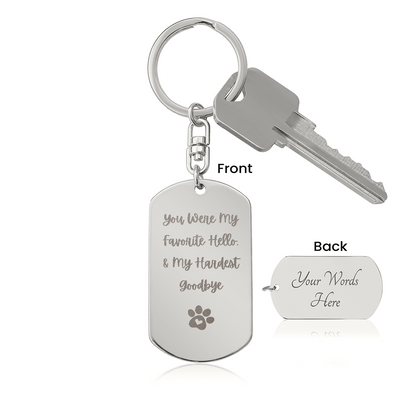 Forever Pawprints Memorial Keychain