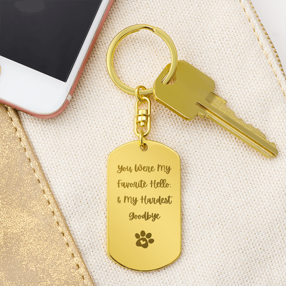 Forever Pawprints Memorial Keychain