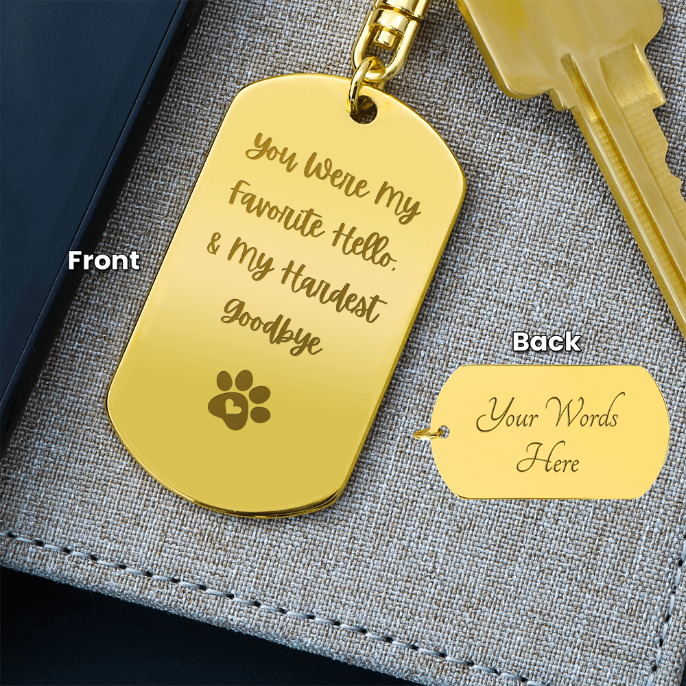 Forever Pawprints Memorial Keychain