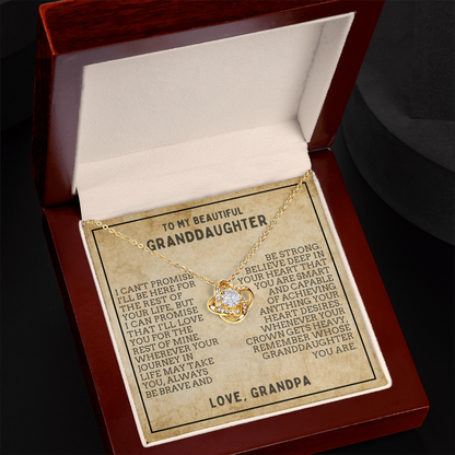 Beautiful Gift for Granddaughter From Grandpa "Never Forget That I Love You" Necklace