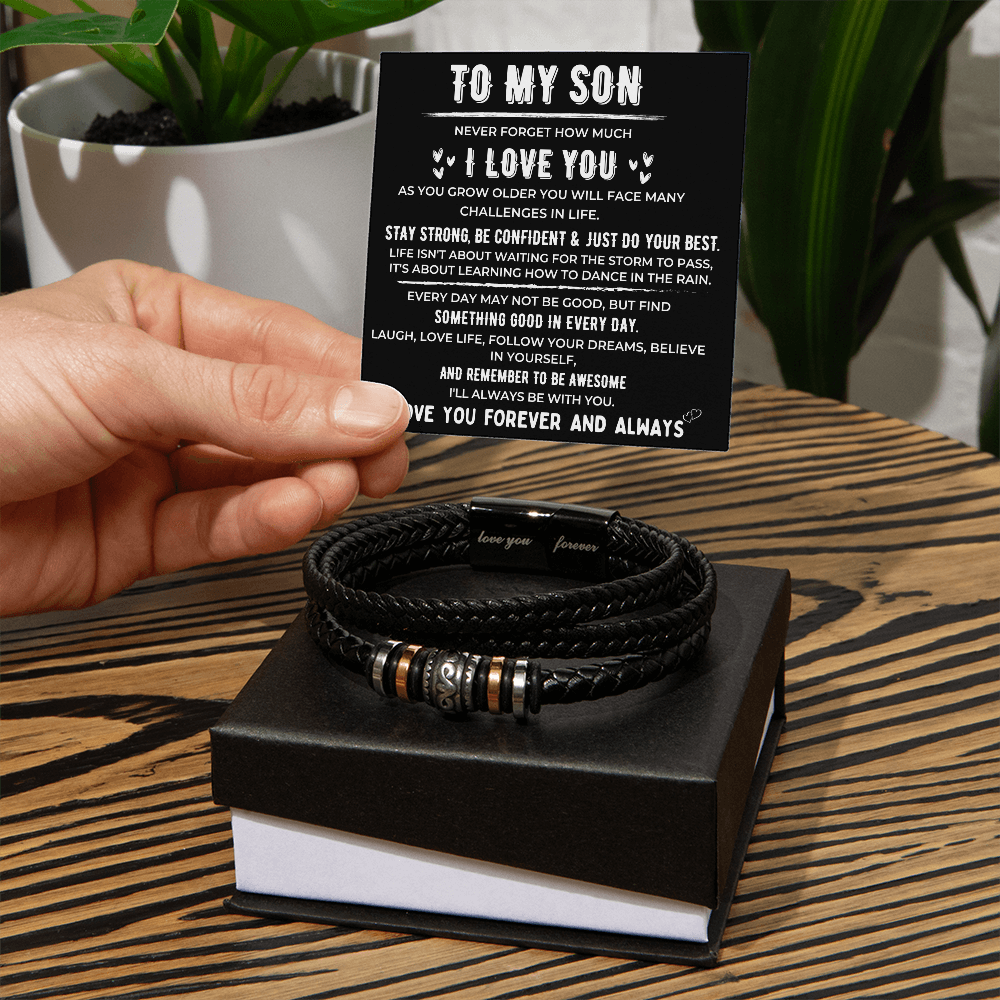 To My Son💙 – Love You Forever Bracelet