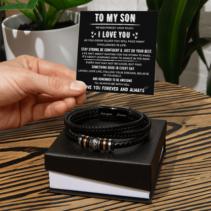 To My Son💙 – Love You Forever Bracelet