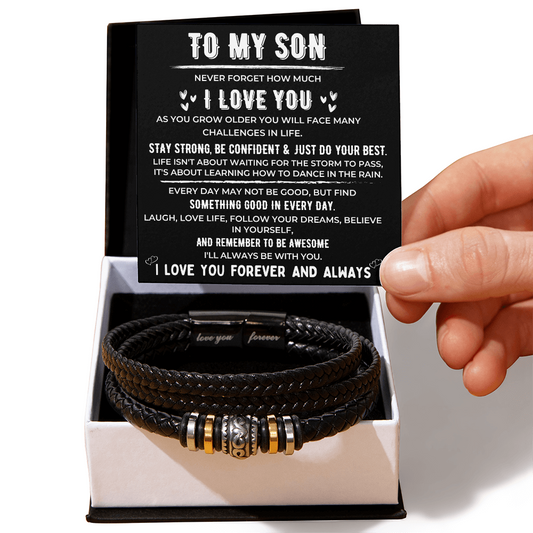 To My Son💙 – Love You Forever Bracelet
