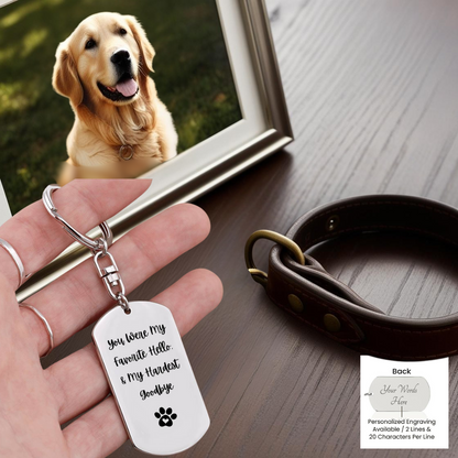 Forever Pawprints Memorial Keychain